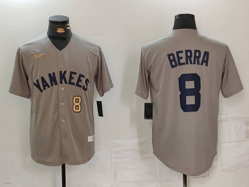 Men New York Yankees #8 Barra Grey Game 2024 Nike MLB Jersey style 8192->new york yankees->MLB Jersey